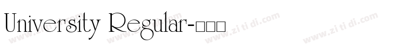 University Regular字体转换